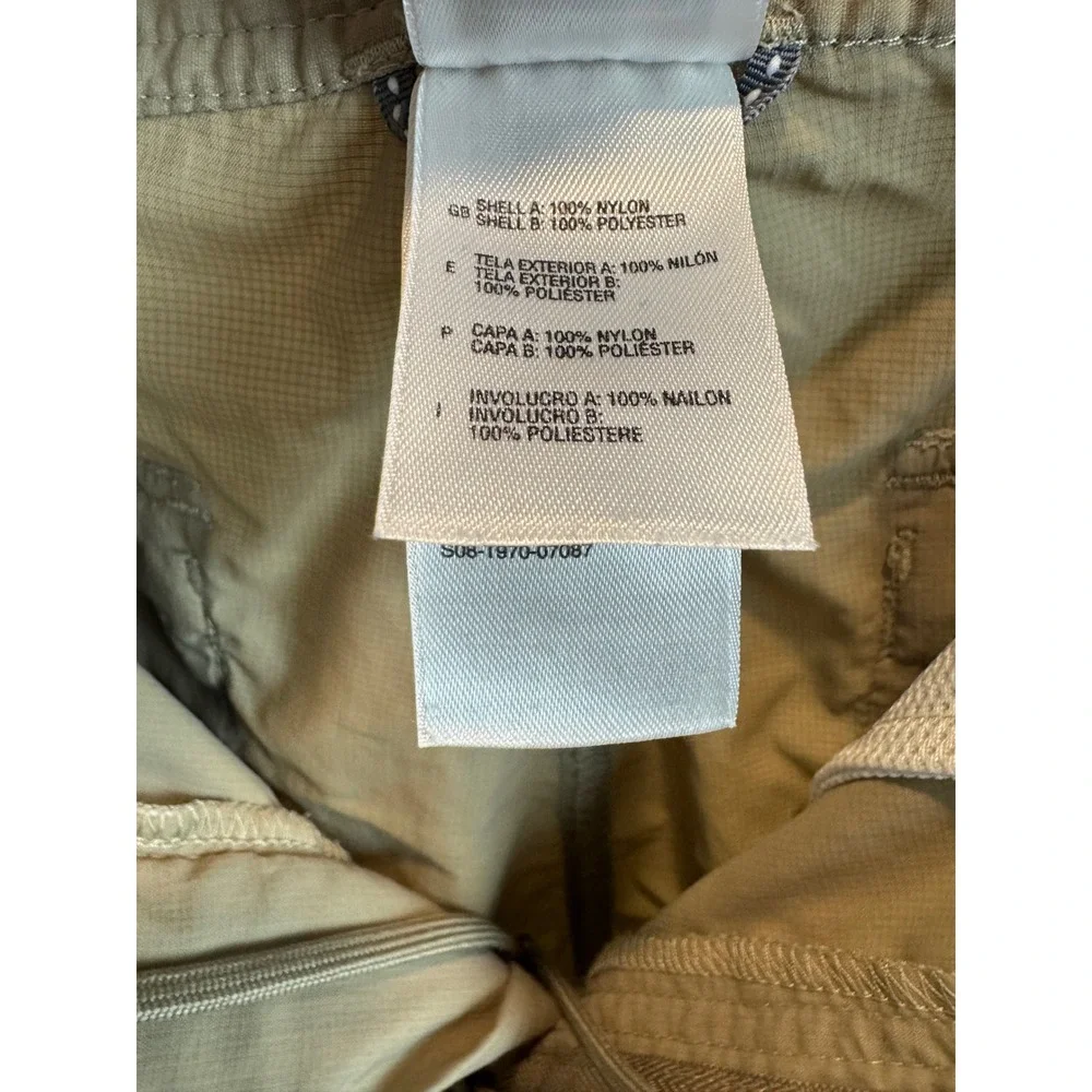 The North Face Cargo Short Men 34 Khaki Tan Nylon Hiking Outdoor Ripstop Utility